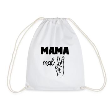 Mama Mal Zwei - Turnbeutel - Weiß - Vorne