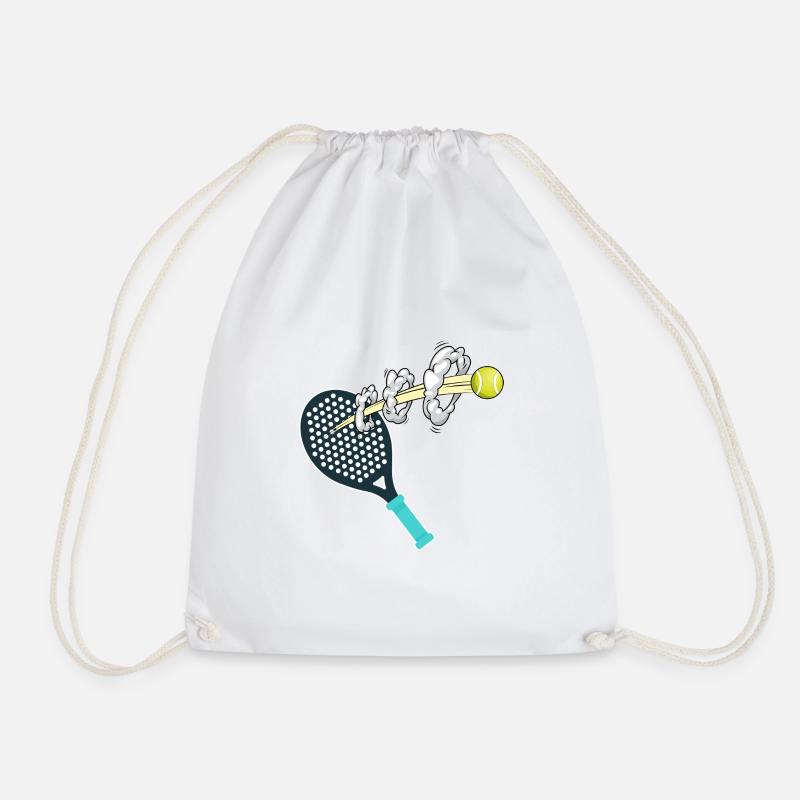 padel padeltennis paddle - Drawstring Bag - white
