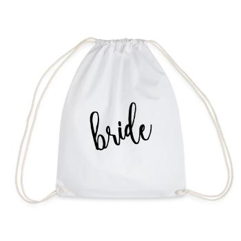 Team Bride! Minimal, personalisierbar - Turnbeutel - Weiß - Vorne
