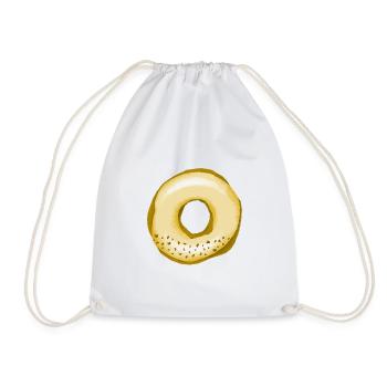 Beignet avec glaçage léger et saupoudrage de chocolat - Sac de sport léger - blanc - Devant