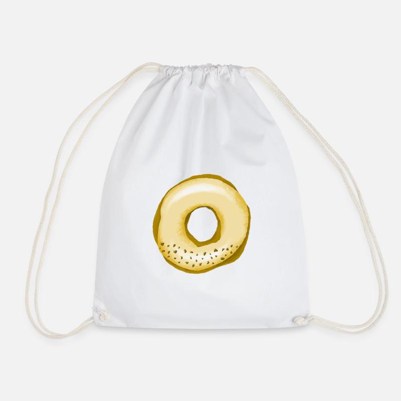 Beignet avec glaçage léger et saupoudrage de chocolat - Sac de sport léger - blanc