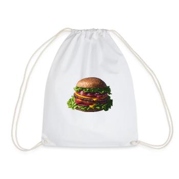 Yummie!! Cheeseburger - Drawstring Bag - white - Front