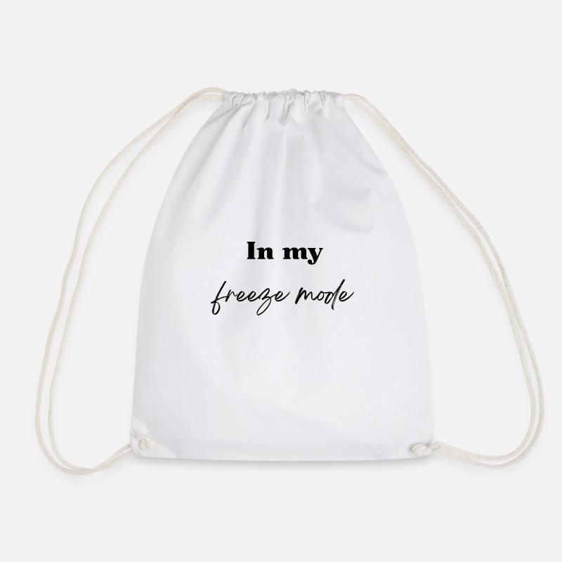 In my freeze mode - Drawstring Bag - white