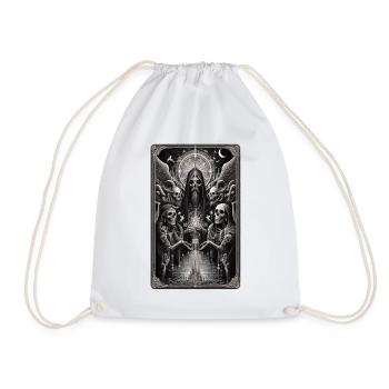 La Faucheuse et les squelettes : le mysticisme gothique - Sac de sport léger - blanc - Devant