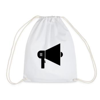 megaphone - Drawstring Bag - white - Front