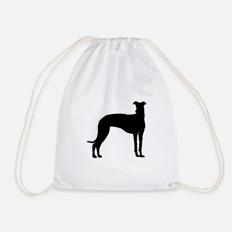 Galgo Silhouette Hunde Hund Windhunde - Turnbeutel - Weiß