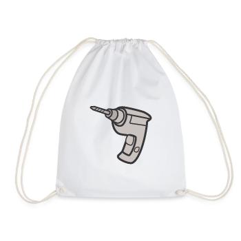 drill - Drawstring Bag - white - Front