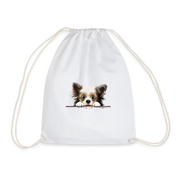 Chiot Coup d’œil Mignon Adorable Drôle Animal Dessin animé - Sac de sport léger - blanc - Devant