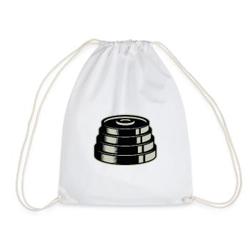 Poids haltère - Sac de sport léger - blanc - Devant