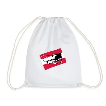 Ski Austria, skiing - Drawstring Bag - white - Front