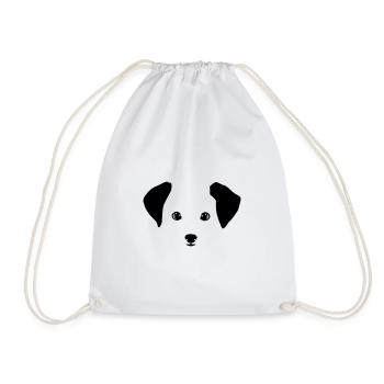 Chien, chiot - Sac de sport léger - blanc - Devant