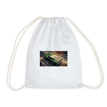 Voiture verte - Sac de sport léger - blanc - Devant