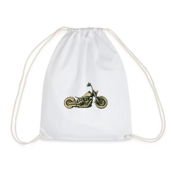 Motocyclette - Sac de sport léger - blanc - Devant