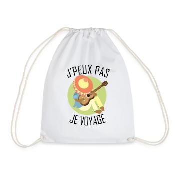 I can not travel - Drawstring Bag - white - Front