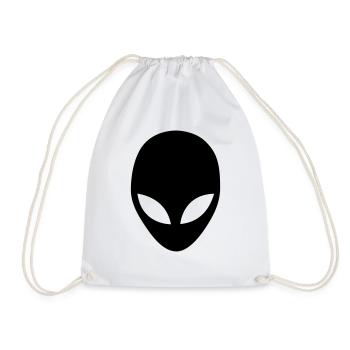 Black Alien - Turnbeutel - Weiß - Vorne