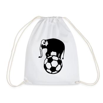 football elephant ballon foot soccer - Sac de sport léger - blanc - Devant