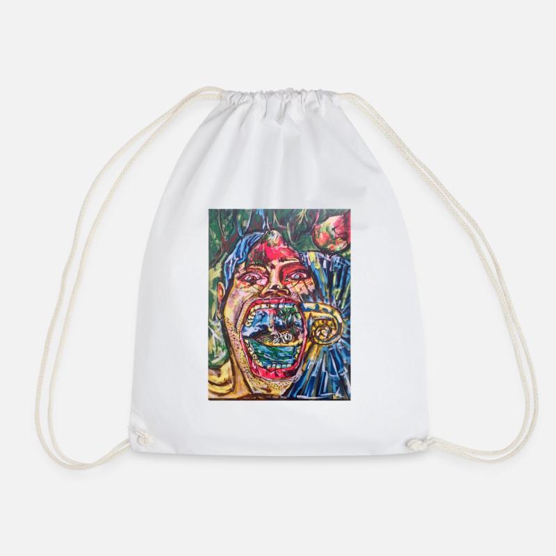 On the island - Drawstring Bag - white