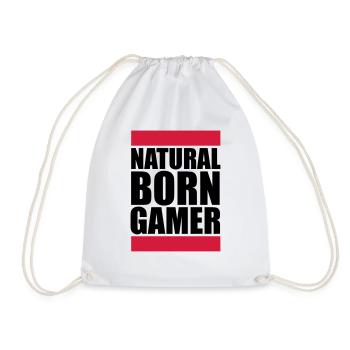 Natural Born Gamer Logo - Turnbeutel - Weiß - Vorne