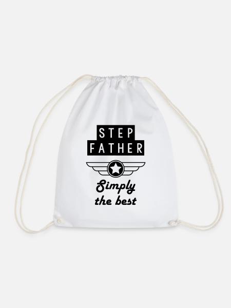 Stiefvater / Stiefmutter / Ehe / Familie - Turnbeutel - Weiß