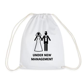 Under New Management (Stag Party / Hen Night) - Drawstring Bag - white - Front