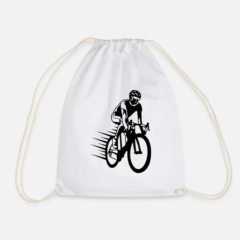 cycling - Drawstring Bag - white