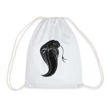 Cobra snake cobra snake - Drawstring Bag - white - Front
