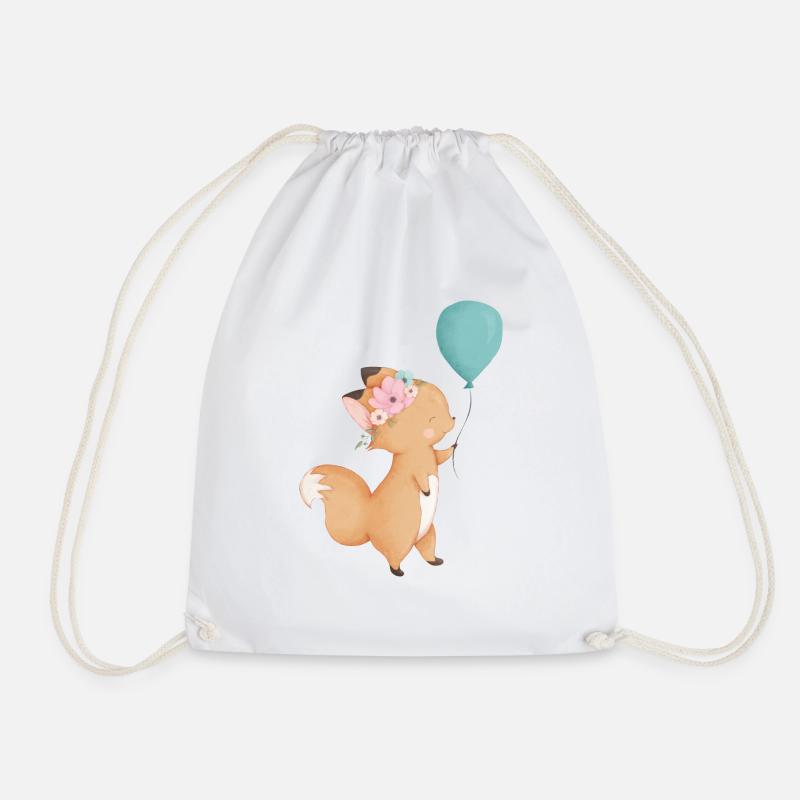 Baby Fuchs Luftballon - Turnbeutel - Weiß