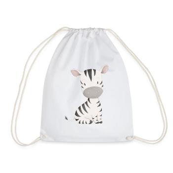 Zebra - Turnbeutel - Weiß - Vorne