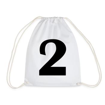 2 - Drawstring Bag - white - Front