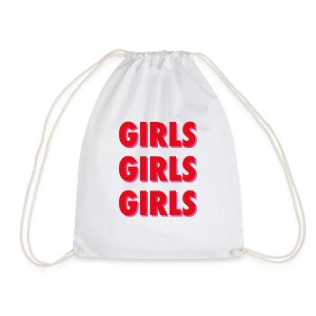 girls girls girls - Turnbeutel - Weiß - Vorne