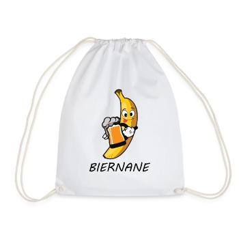 Biernane lustiges bananen bierliebhaber geschenk - Turnbeutel - Weiß - Vorne