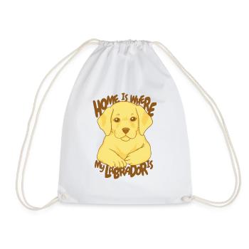 Hunde Geschenk Hundehalter Labrador Haustier Hund - Turnbeutel - Weiß - Vorne