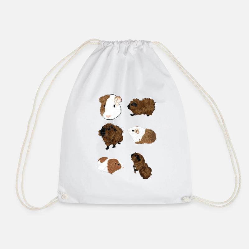 Nettes Design mit Meerschweinchen 2 - Turnbeutel - Weiß