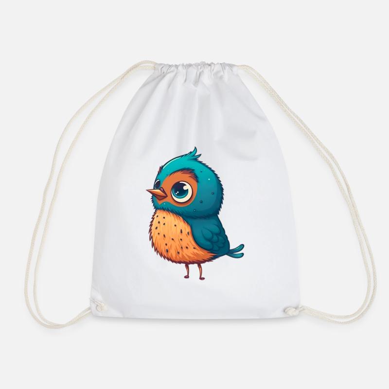 Birdi the bird - Drawstring Bag - white