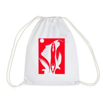 Illusion d’optique art psychédéliques formes rétro - Sac de sport léger - blanc - Devant