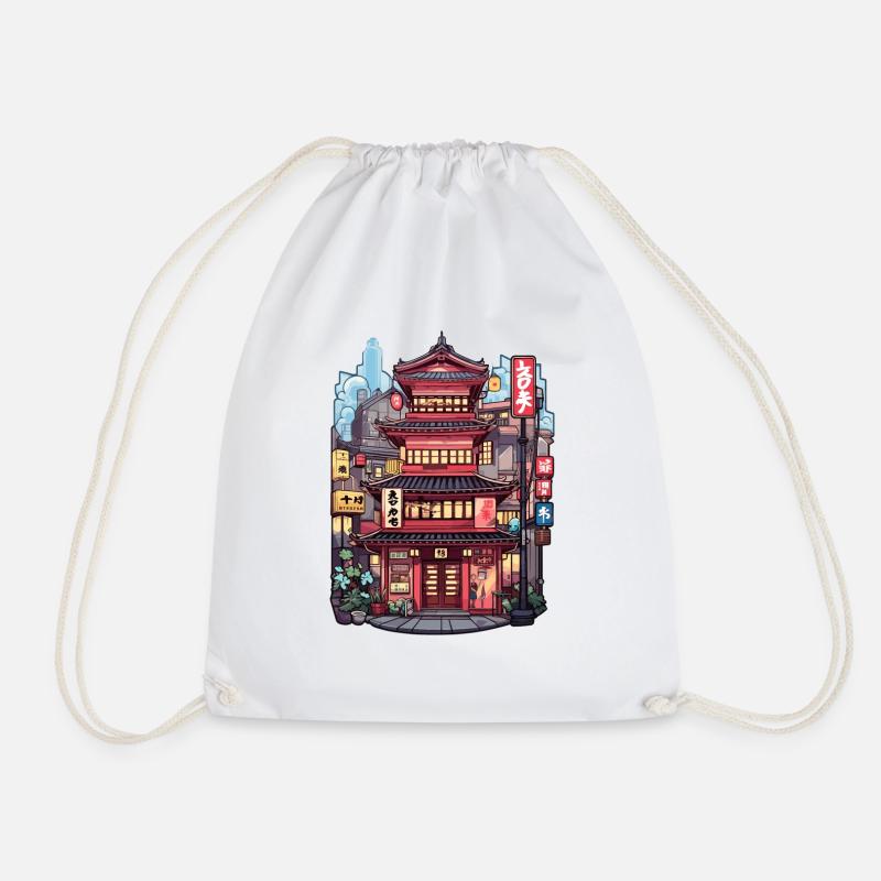 China Haus - Turnbeutel - Weiß