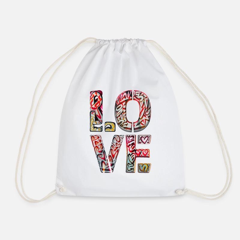Love is all you need - Turnbeutel - Weiß