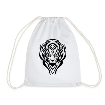 Snake head in tribal style - Drawstring Bag - white - Front