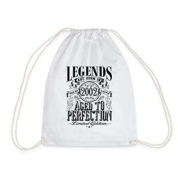 Vintage Born One Month Anniversary 2002 - Drawstring Bag - white - Front
