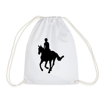 Cavalier à cheval - Sac de sport léger - blanc - Devant