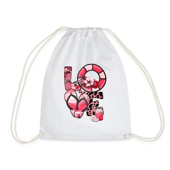 Été Lac Nature Flore Art Fleurs Mer Plage - Sac de sport léger - blanc - Devant