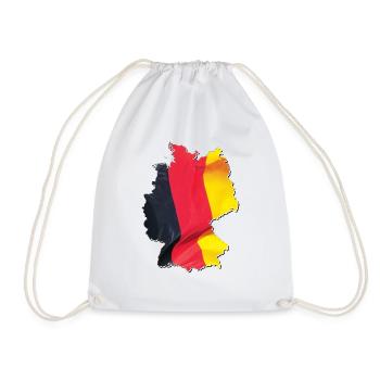 Germany flag in the Germany map - Drawstring Bag - white - Front