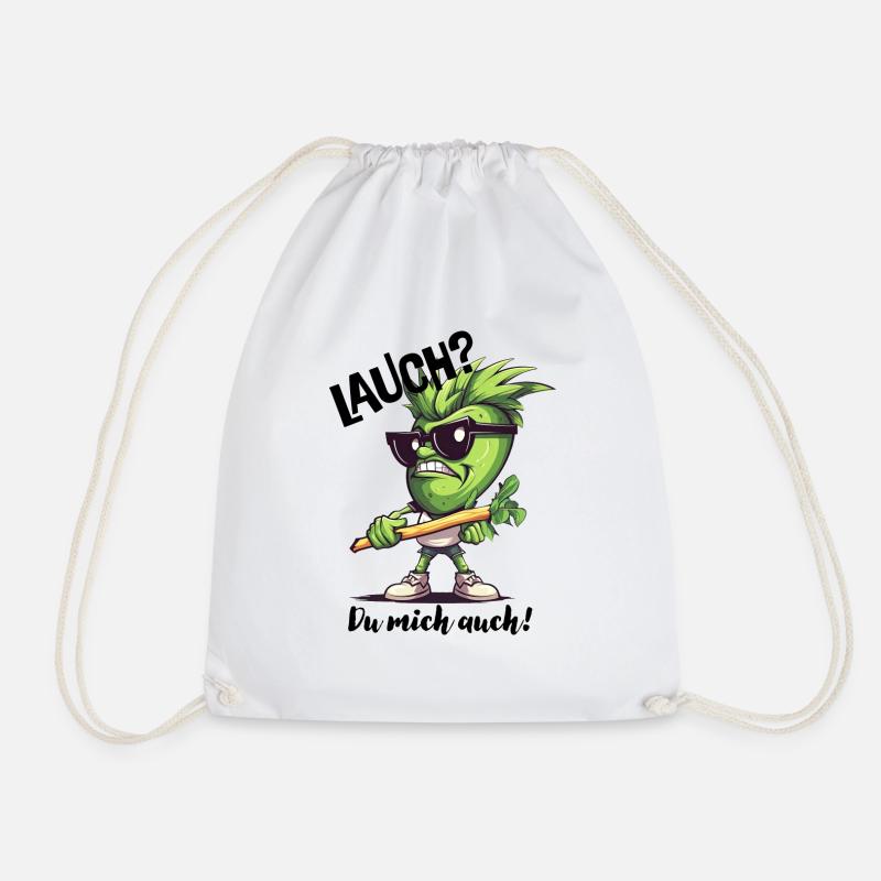 Leek - Drawstring Bag - white