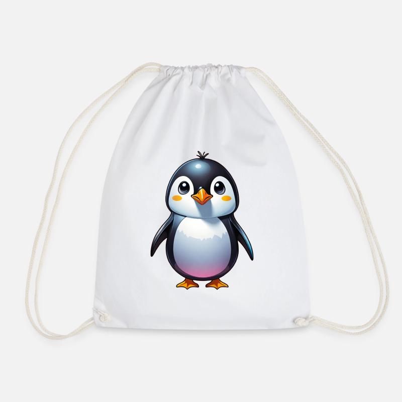 Pinguin - Turnbeutel - Weiß
