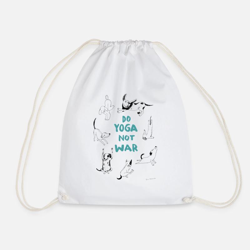 Yoga Hunde - Turnbeutel - Weiß