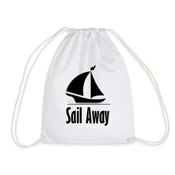 Voile, sports nautiques, vent - Sac de sport léger - blanc - Devant