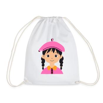 Back to School Back to School Schoolgirl - Drawstring Bag - white - Front