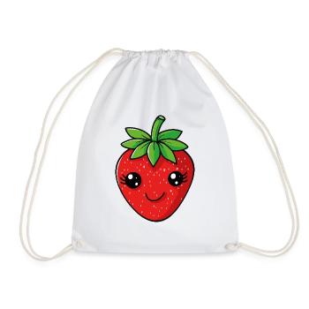 Fraise sucrée - Sac de sport léger - blanc - Devant