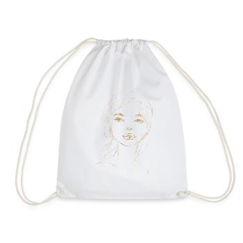 Femme visage croquis illustration - Sac de sport léger - blanc - Devant