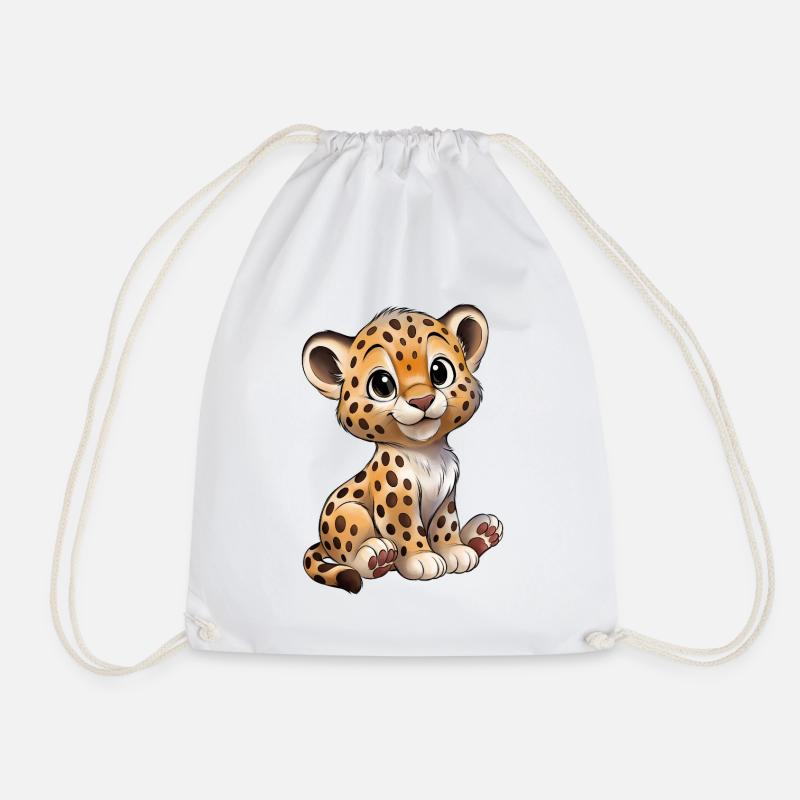 Leopard - Turnbeutel - Weiß